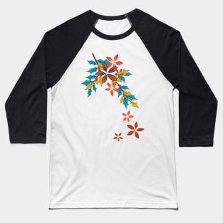 Poinsettia Sprig Baseball T-Shirt